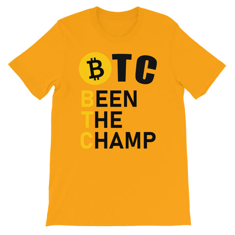 BTC Been The Champ T-Shirt - MyCryptoon